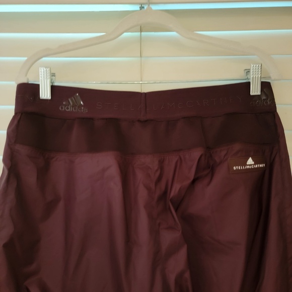 Adidas by Stella McCartney Train Track Pants Size Medium Burgundy Zip Bottom NWT - Picture 5 of 8